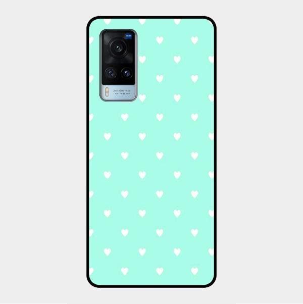 Heart Design Glossy Metal Case Cover For Vivo X60 5G