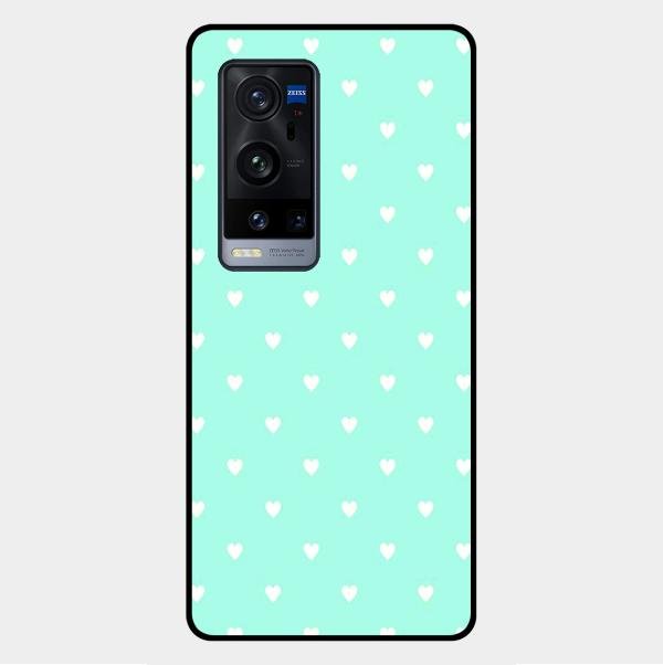 Heart Design Glossy Metal Case Cover For Vivo X60 Pro Plus 5G