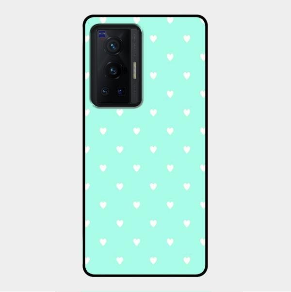 Heart Design Glossy Metal Case Cover For Vivo X70 Pro 5G