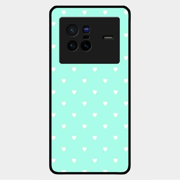 Heart Design Glossy Metal Case Cover For Vivo X80 5G
