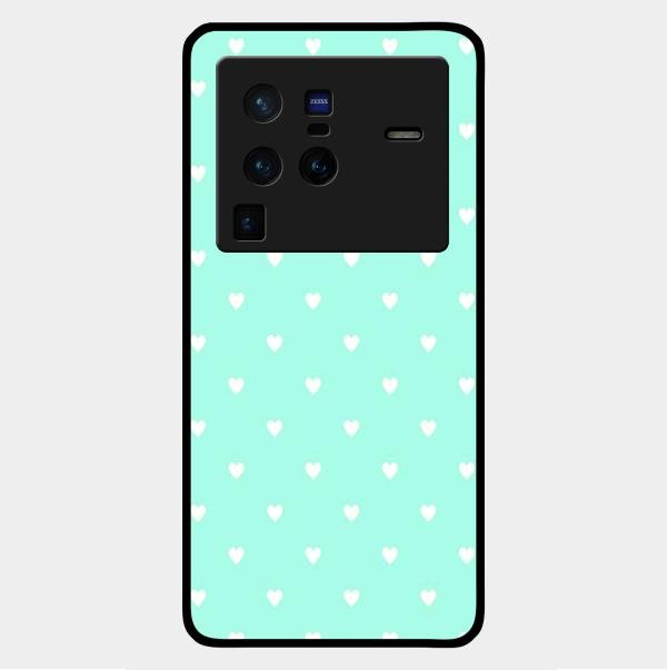 Heart Design Glossy Metal Case Cover For Vivo X80 Pro 5G