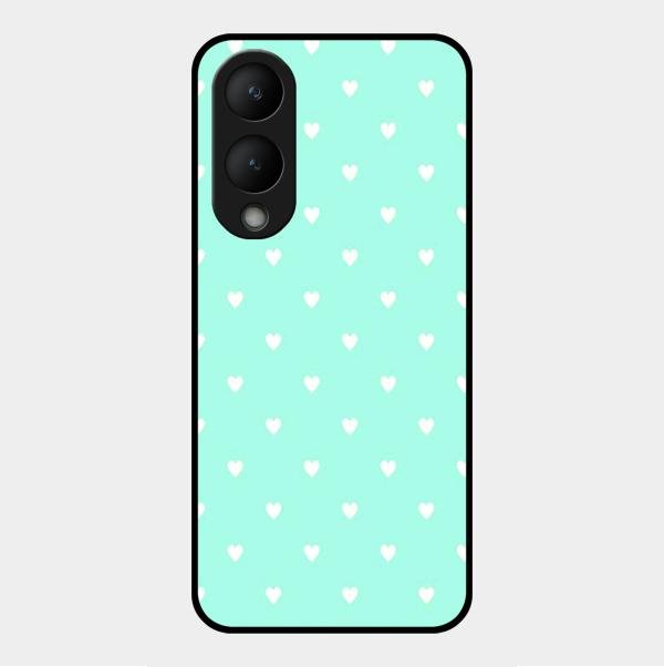 Heart Design Glossy Metal Case Cover For Vivo Y17S