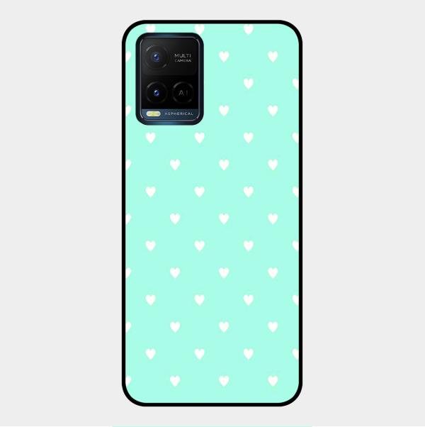 Heart Design Glossy Metal Case Cover For Vivo Y21T