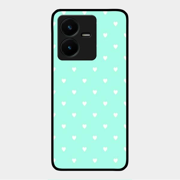 Heart Design Glossy Metal Case Cover For Vivo Y22