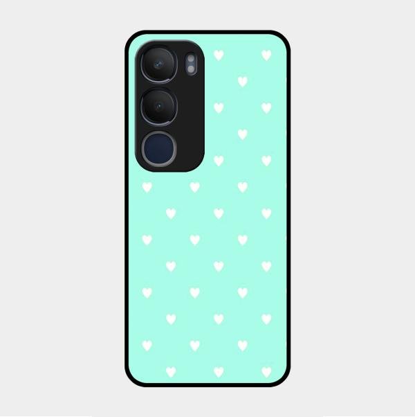 Heart Design Glossy Metal Case Cover For Vivo Y29 5G