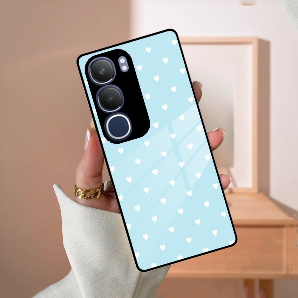 Heart Design Glossy Metal Case Cover For Vivo