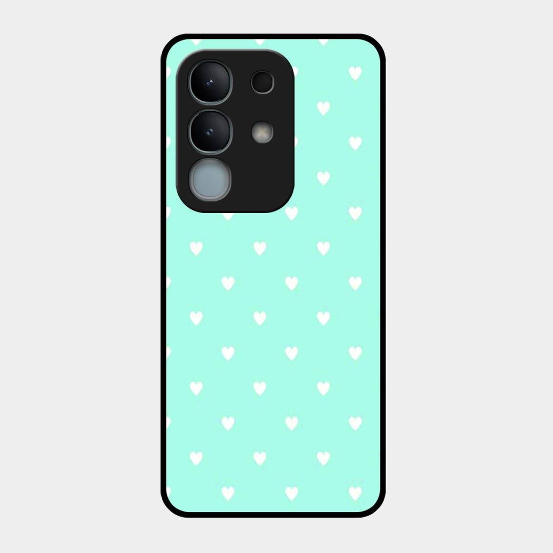 Heart Design Glossy Metal Case Cover For Vivo Y31 Pro 5G