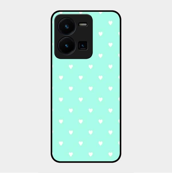 Heart Design Glossy Metal Case Cover For Vivo Y35