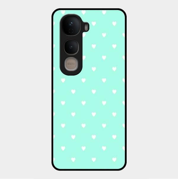Heart Design Glossy Metal Case Cover For Vivo Y400 5G