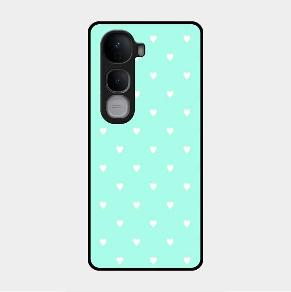 Heart Design Glossy Metal Case Cover For Vivo Y400 Pro 5G