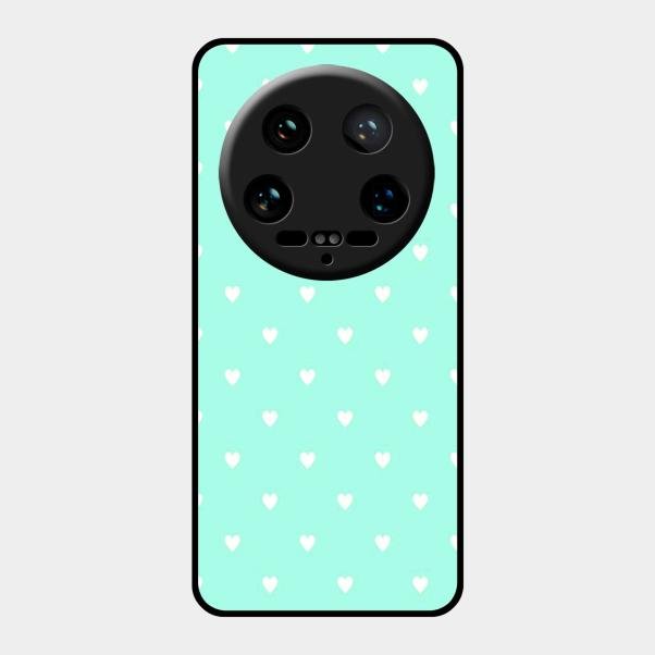 Heart Design Glossy Metal Case Cover For Xiaomi 14 Ultra