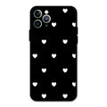 Heart Pattern Black Glass Case Cover For iPhone 11 Pro Max