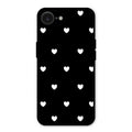 Heart Pattern Black Glass Case Cover For iPhone 16e