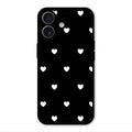 Heart Pattern Black Glass Case Cover For iPhone 17