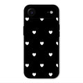 Heart Pattern Black Glass Case Cover For iPhone Air