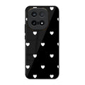 Heart Pattern Black Glass Case Cover For iQOO 15 5G