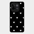 Heart Pattern Black Glass Case Cover For Iqoo Neo 10 5G
