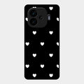 Heart Pattern Black Glass Case Cover For Iqoo Neo 10R 5G
