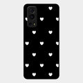 Heart Pattern Black Glass Case Cover For Iqoo Z3 5G