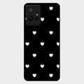 Heart Pattern Black Glass Case Cover For Iqoo Z6 5G