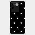 Heart Pattern Black Glass Case Cover For iQOO - ShopOnCliQ
