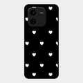 Heart Pattern Black Glass Case Cover For Iqoo Z9X 5G