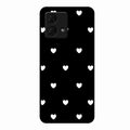 Heart Pattern Black Glass Case Cover For Motorola g84 5G