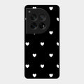 Heart Pattern Black Glass Case Cover For Oneplus - ShopOnCliQ