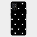 Heart Pattern Black Glass Case Cover For Oneplus 8T