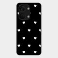 Heart Pattern Black Glass Case Cover For Oneplus Nord 3 5G