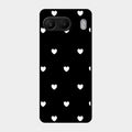Heart Pattern Black Glass Case Cover For Oneplus Nord 4 5G