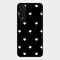 Heart Pattern Black Glass Case Cover For Oneplus Nord 5 5G