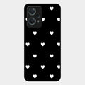 Heart Pattern Black Glass Case Cover For Oneplus Nord Ce 2 Lite 5G