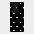 Heart Pattern Black Glass Case Cover For Oneplus Nord Ce 3 5G