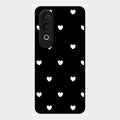 Heart Pattern Black Glass Case Cover For Oneplus Nord Ce 4 5G