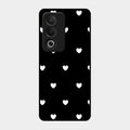 Heart Pattern Black Glass Case Cover For Oppo A3 Pro 5G