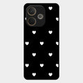 Heart Pattern Black Glass Case Cover For Oppo A5 Pro 5G
