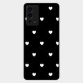 Heart Pattern Black Glass Case Cover For Oppo A55