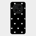 Heart Pattern Black Glass Case Cover For Oppo F29 Pro 5G