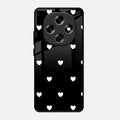 Heart Pattern Black Glass Case Cover For Oppo F31 Pro 5G