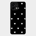 Heart Pattern Black Glass Case Cover For Oppo K13 5G