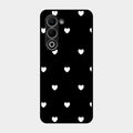 Heart Pattern Black Glass Case Cover For Oppo K13X 5G