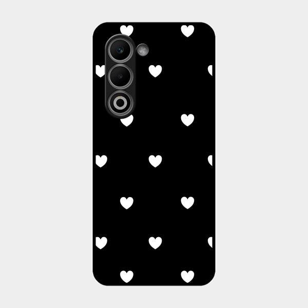 Heart Pattern Black Glass Case Cover For Oppo - ShopOnCliQ