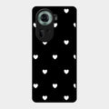 Heart Pattern Black Glass Case Cover For Oppo Reno 11 5G