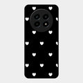 Heart Pattern Black Glass Case Cover For Realme 13 Pro 5G