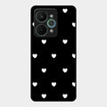 Heart Pattern Black Glass Case Cover For Realme 15 Pro 5G