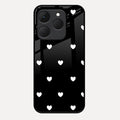 Heart Pattern Black Glass Case Cover For Realme 15T 5G