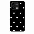 Heart Pattern Black Glass Case Cover For Realme 16 Pro Plus 5G