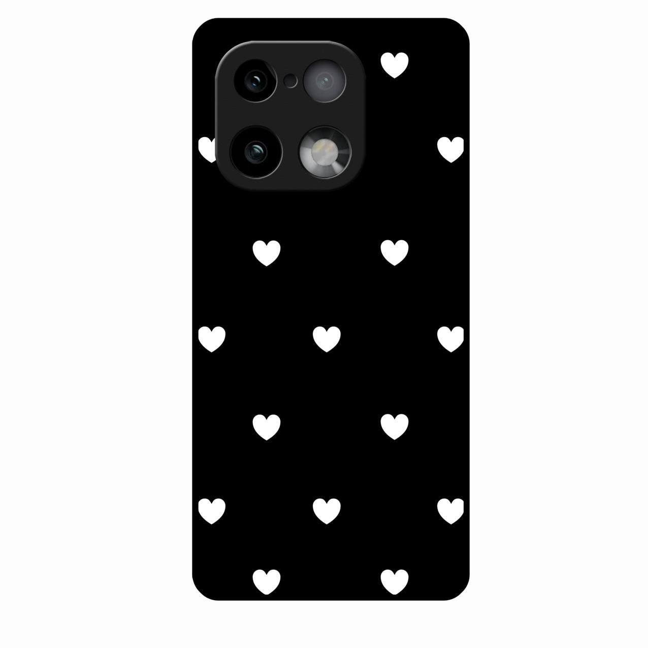 Heart Pattern Black Glass Case Cover For Realme 16 Pro Plus 5G
