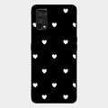 Heart Pattern Black Glass Case Cover For Realme 7 Pro